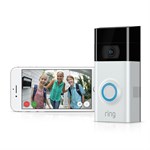 Ring 1080P HD Wi-Fi Wired and Wireless Video Door Bell 2, Smart Home Camera, Removable Battery, Works w/Google Home and Alexa